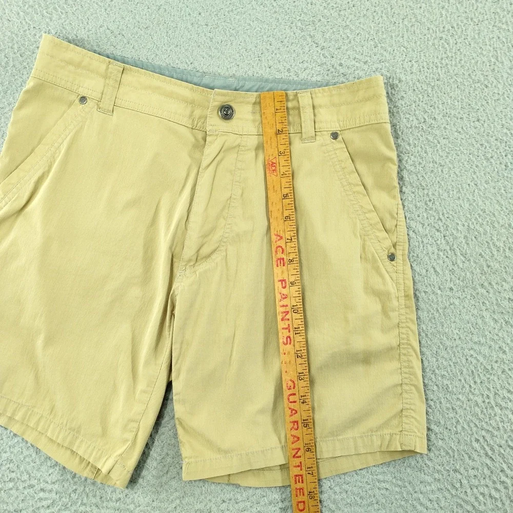 Kuhl Shorts Mens 32 Beige 9 Inch Canvas Stretch Chino Hiking Travel Casual